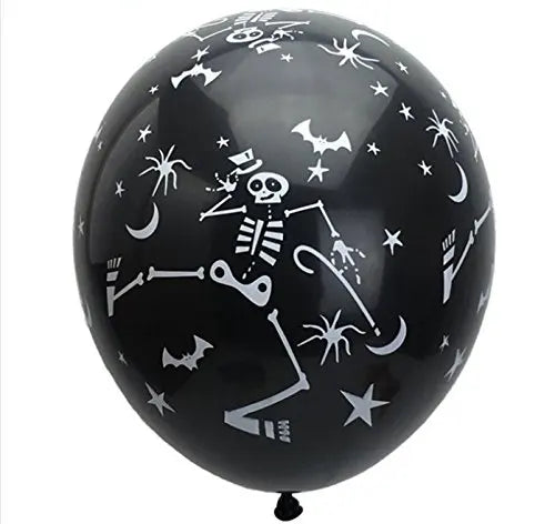 30/10Pcs Scary Halloween Balloons Kids Toys Pumpkin Skeleton Ghost Bar Party Decor Balloon Halloween Black Orange Latex Balloon