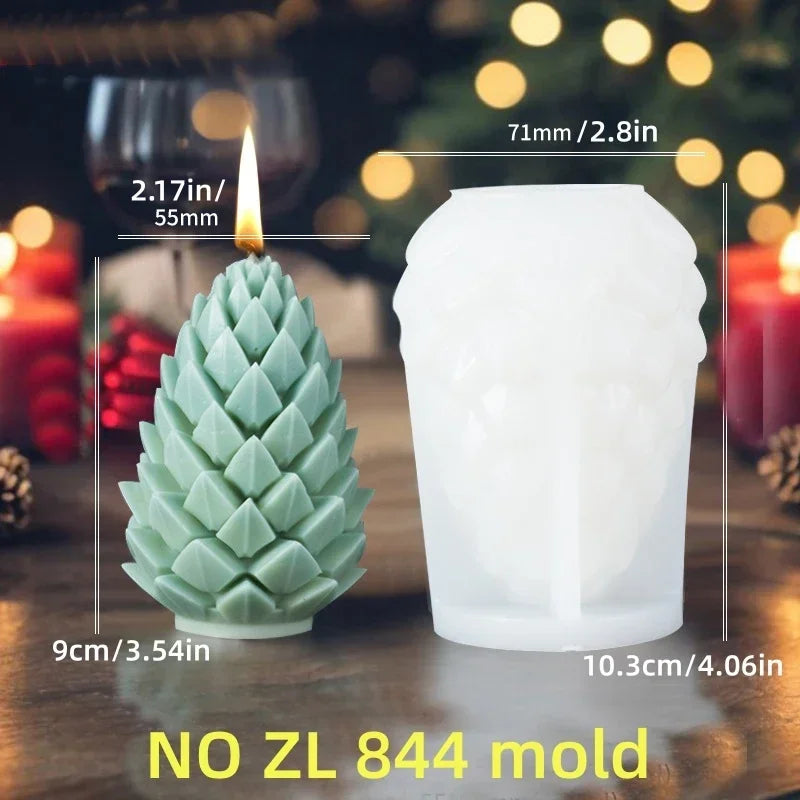 3D Christmas Tree & Elk Silicone Candle Mold