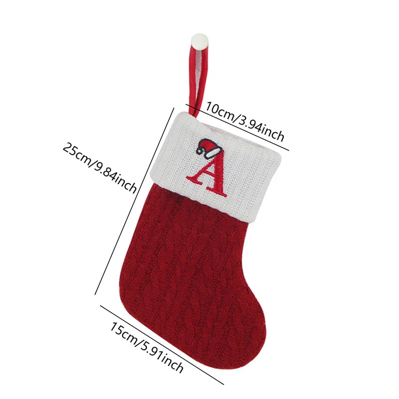 Christmas Alphabet Knitted Socks