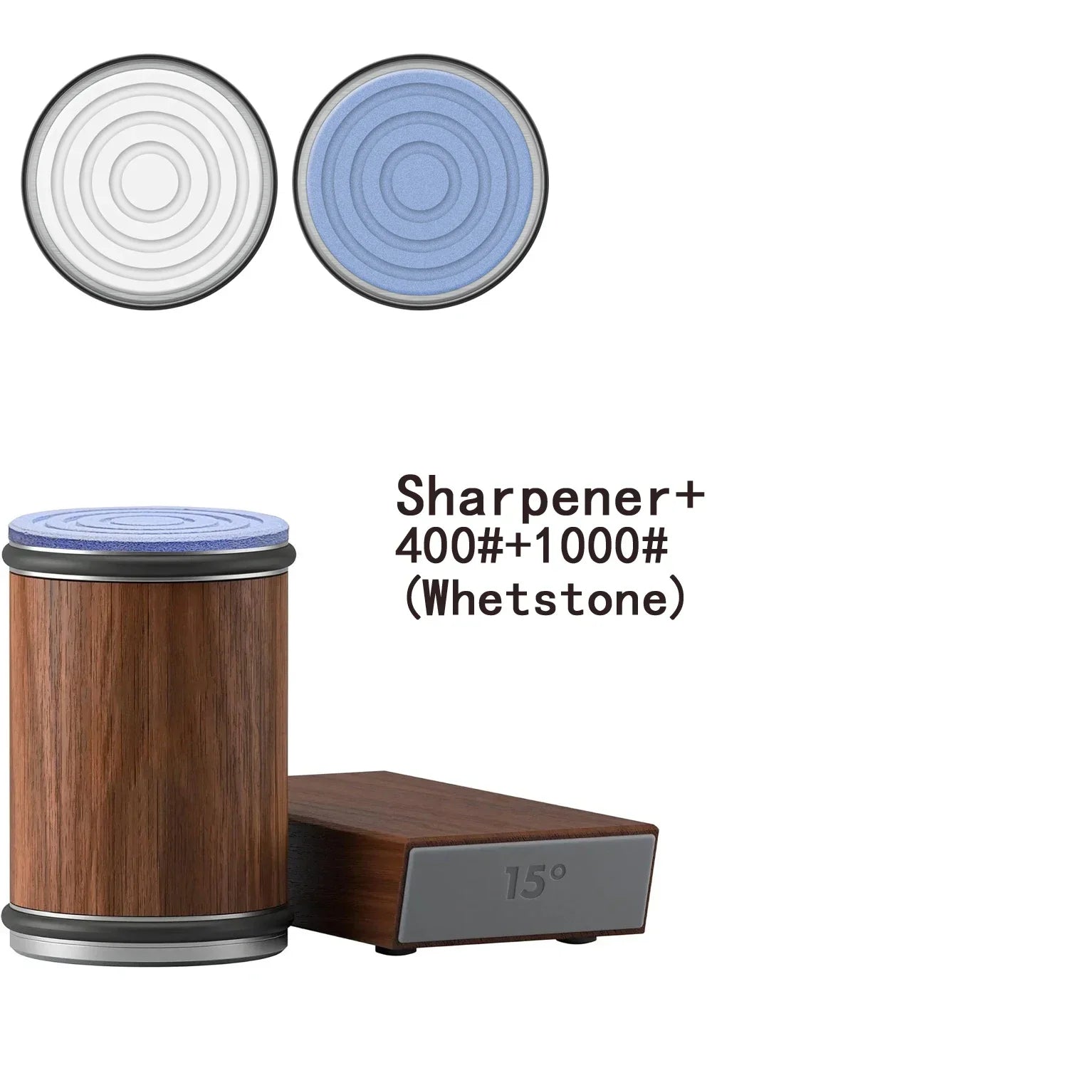 Rolling Knife Sharpener with Magnetic Holder & Diamond Sharpening Stone