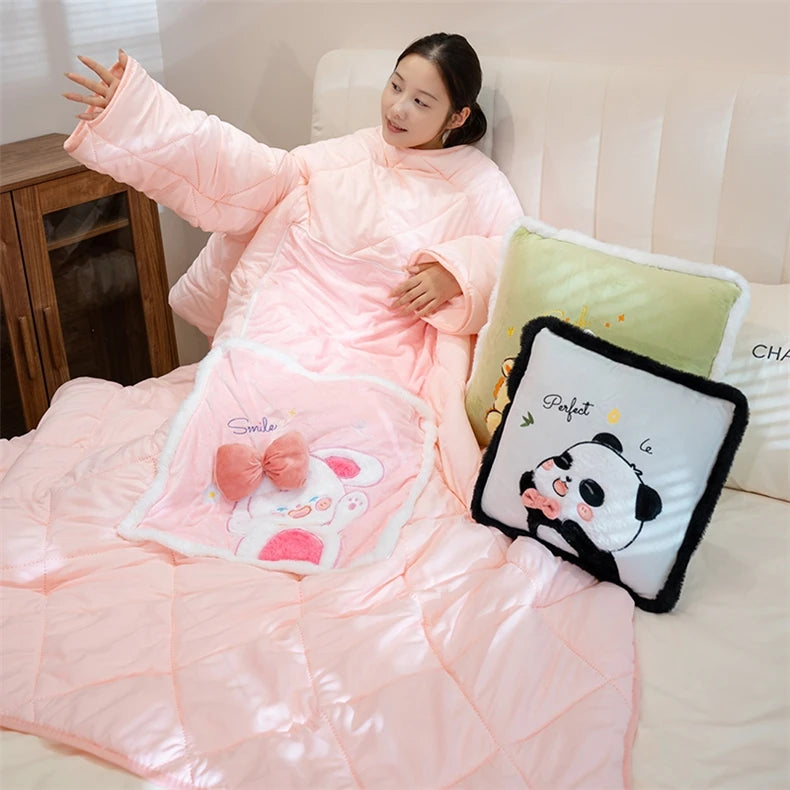 Wearable Fleece Blanket Hoodie