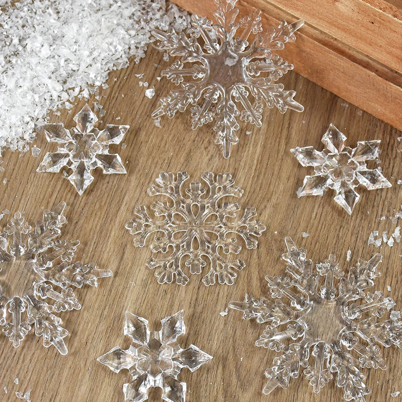 3Pcs Christmas Acrylic Snowflake Ornaments