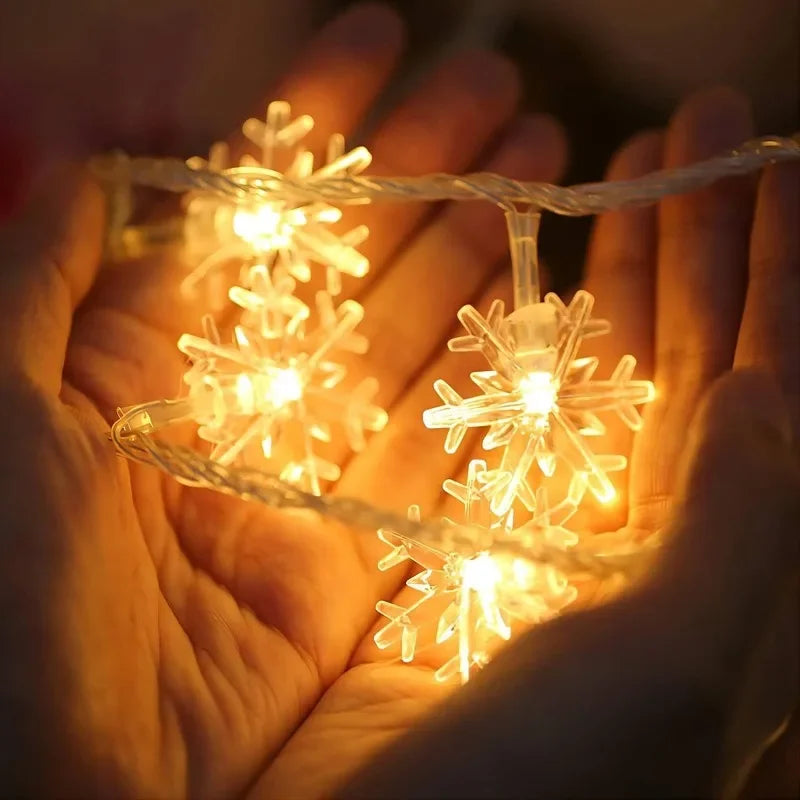 Sparkling Snowflake LED Lights – USB/Battery Powered