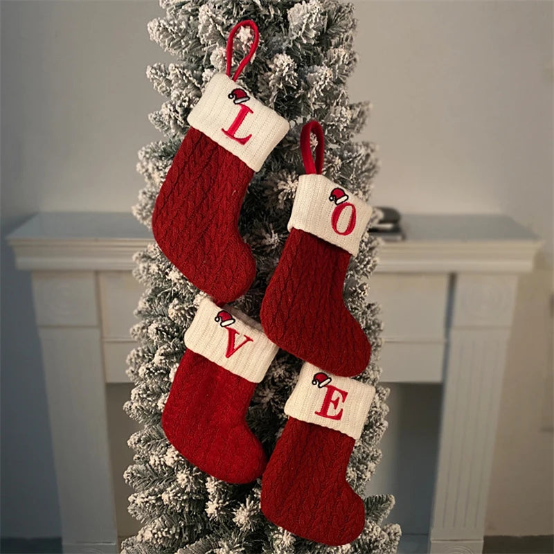 Christmas Alphabet Knitted Socks