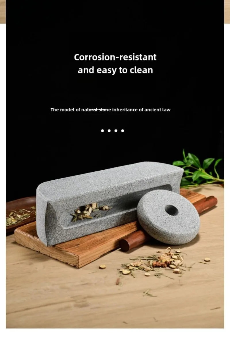 Traditional Chinese Style Mill Grinder Set