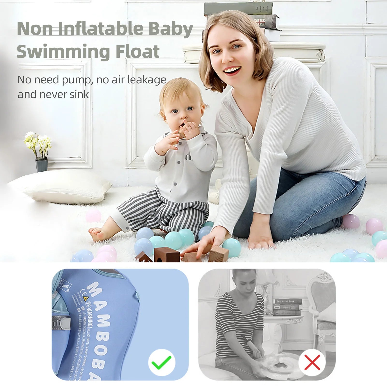 Non-Inflatable Baby Swim Float