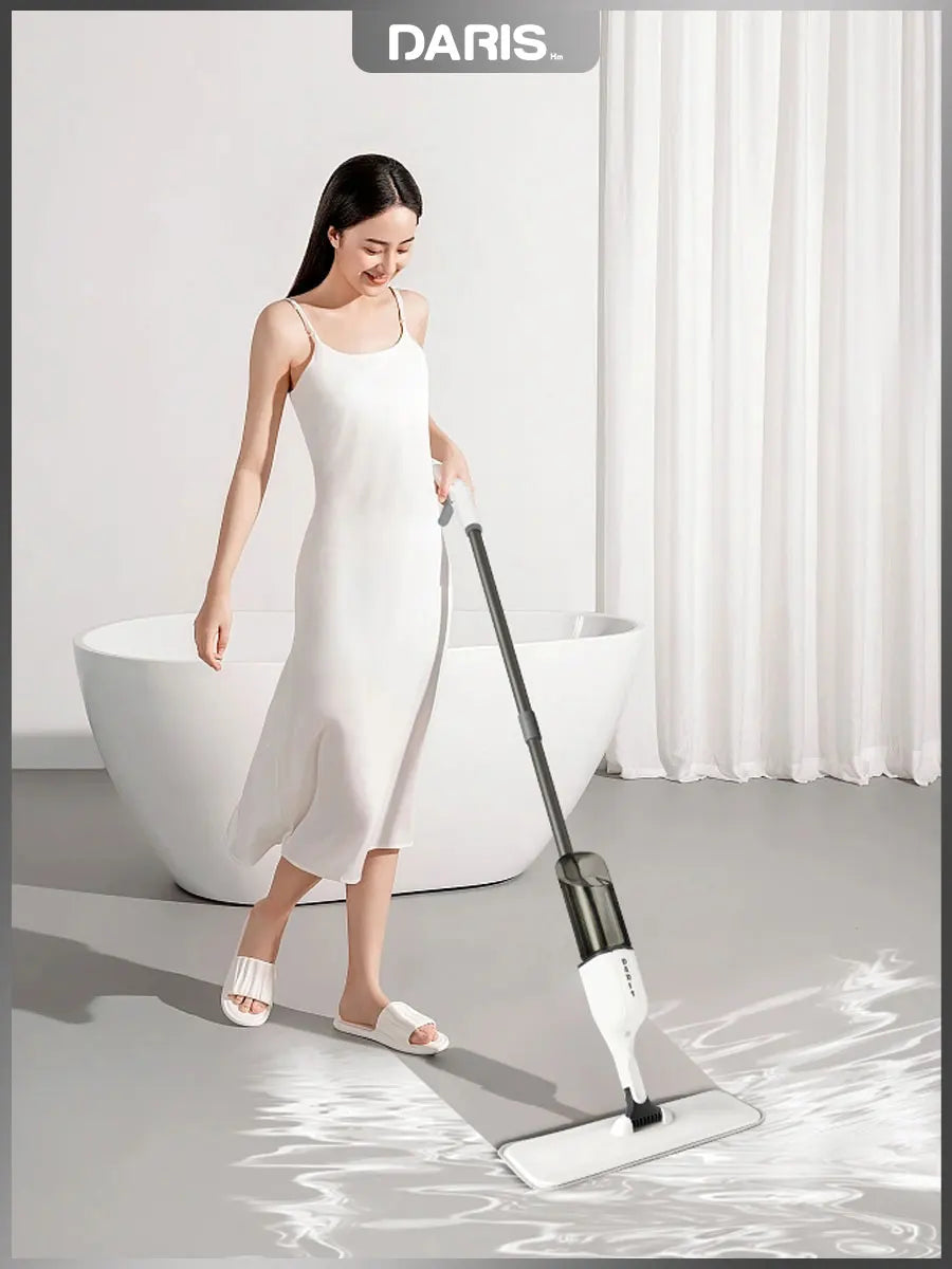 Spray Flat Mop 360° Rotating Floor Cleaner with Reusable Microfiber Pads