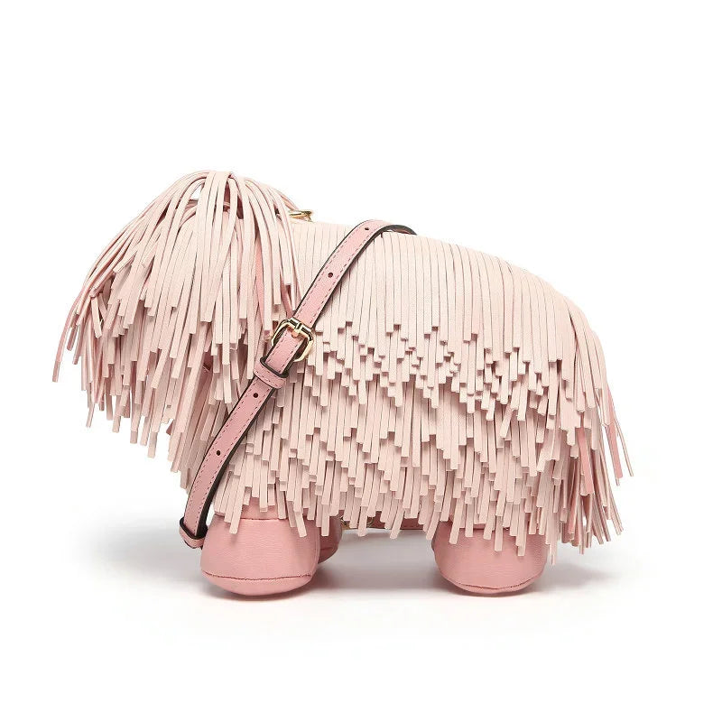 Luxury PU Leather Dog-Shaped Crossbody Wallet