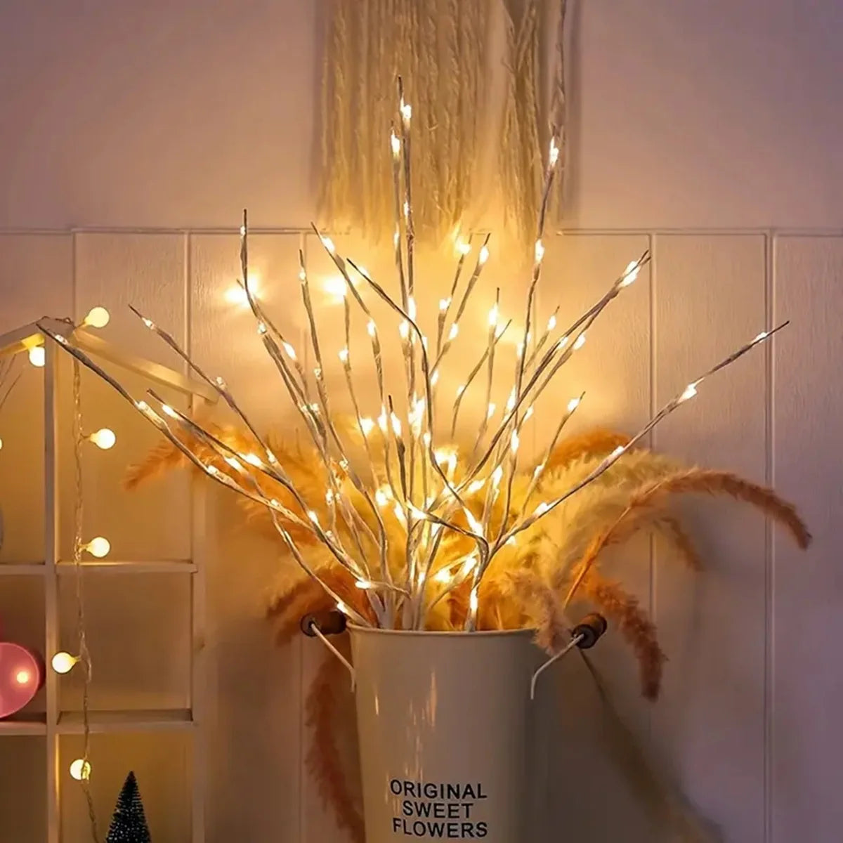 White Birch LED Light - Battery Operated Christmas Decor