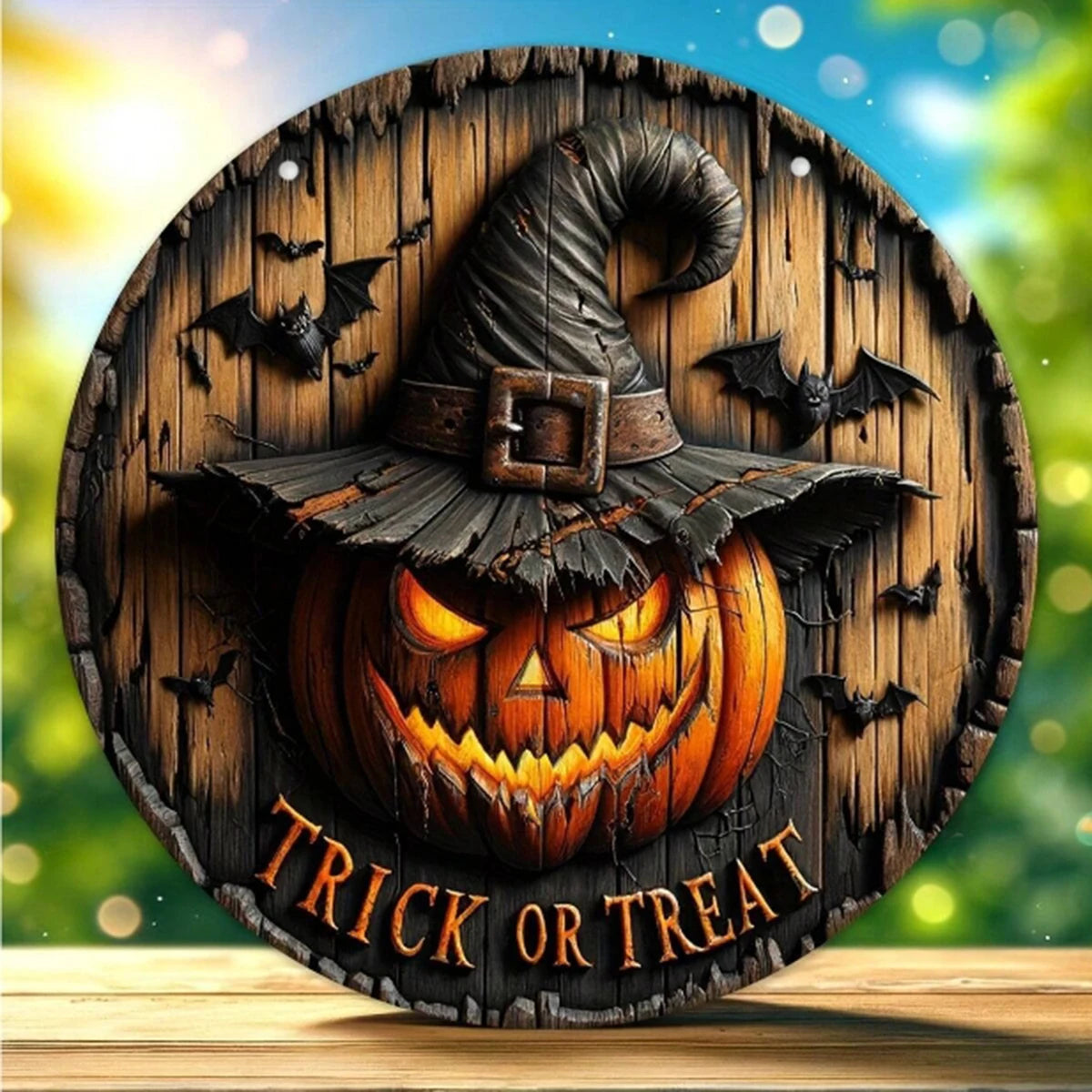 Halloween Wooden Wreath Logo