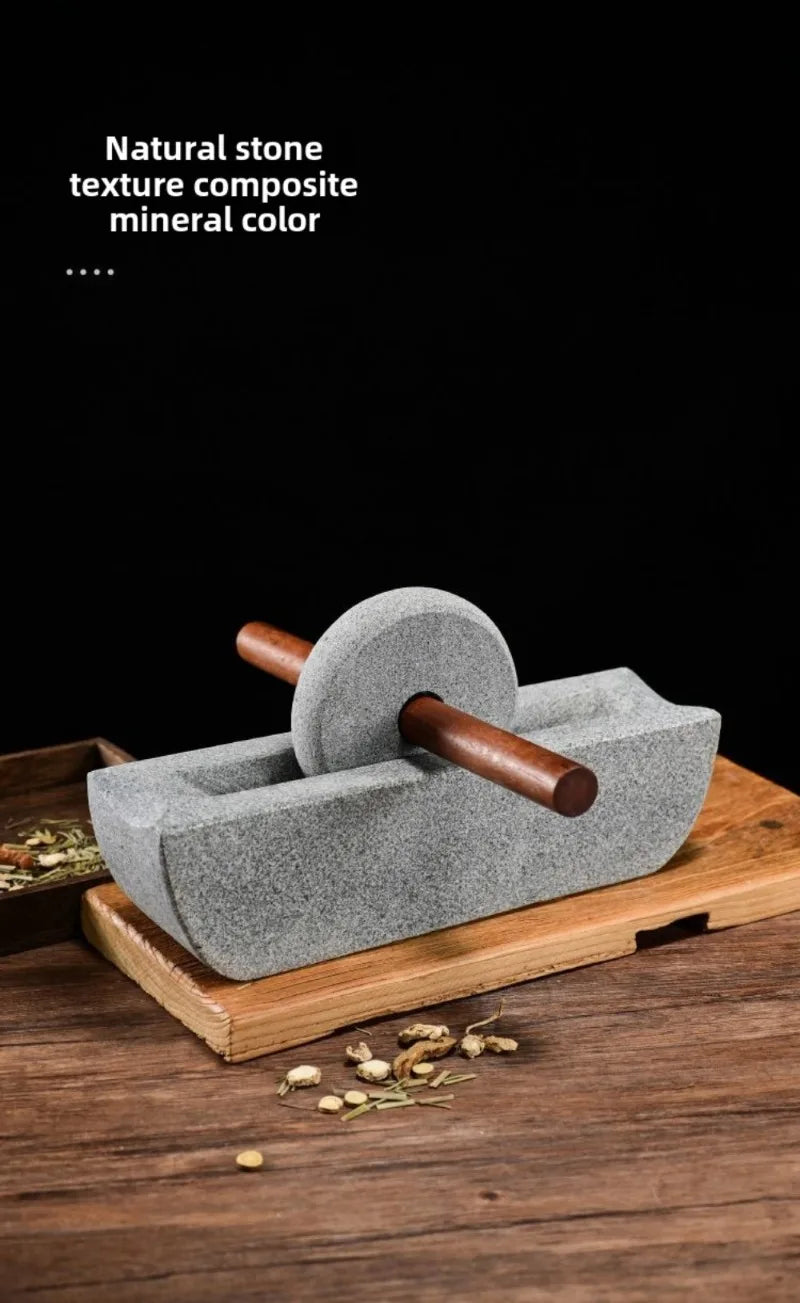 Traditional Chinese Style Mill Grinder Set