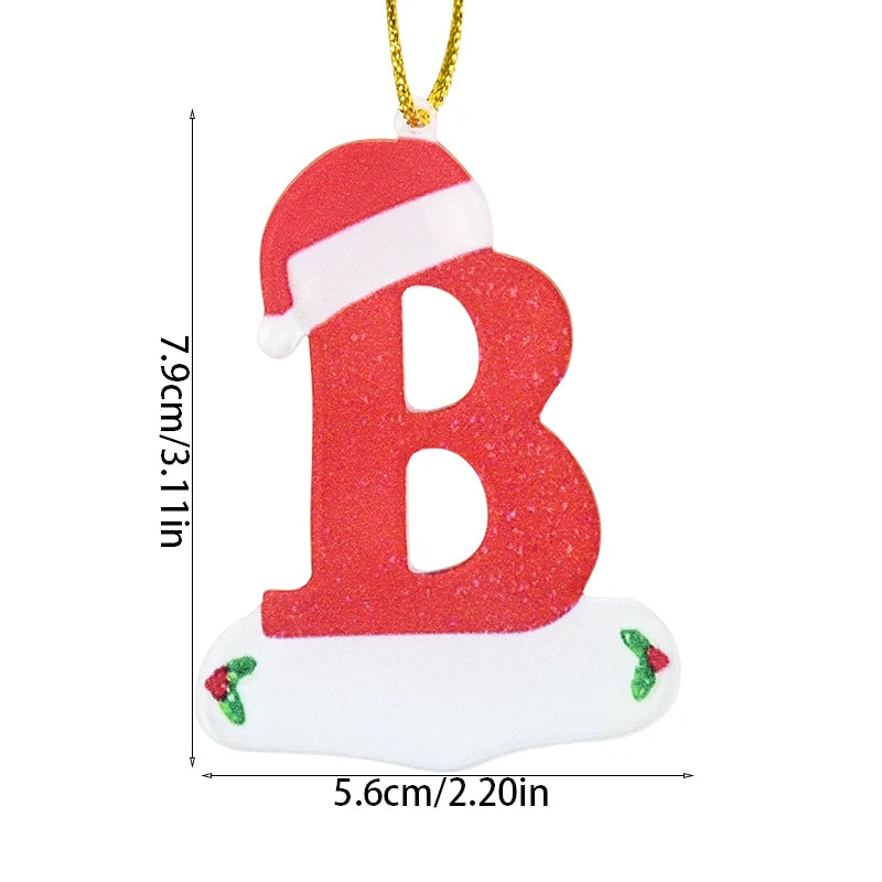 Christmas Acrylic Letter Pendant