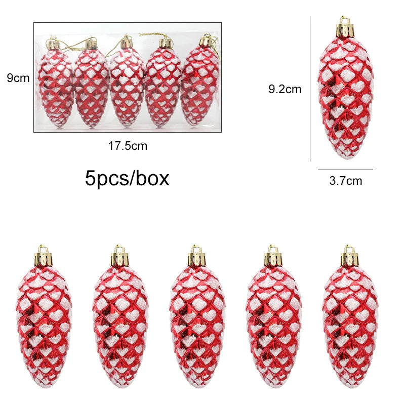 Christmas Painted Pine Cone Balls