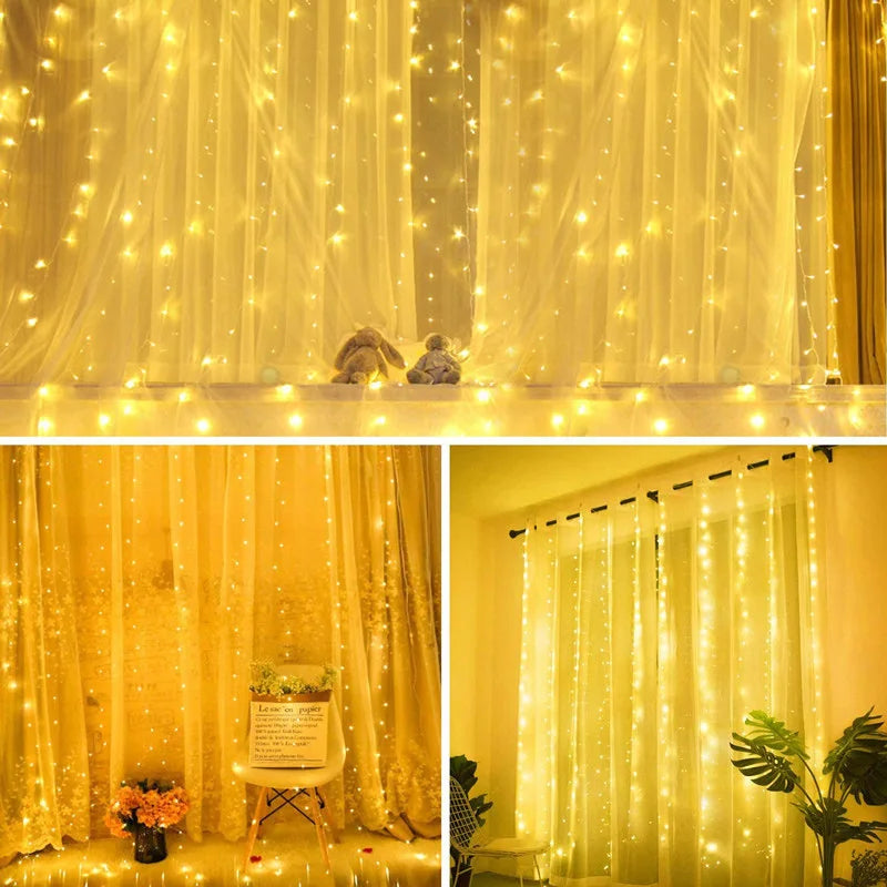 LED Curtain Fairy String Lights