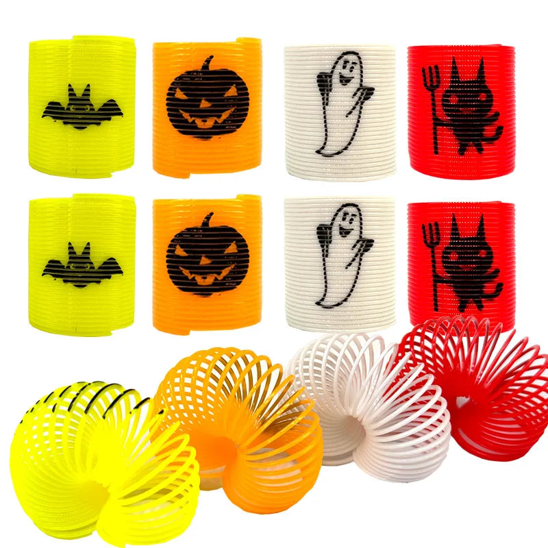 12pcs/bag Halloween Magic Springs Coil Toys Halloween Party Favors Child Trick or Treat Gifts Kids Goodie Bag Filler 2023