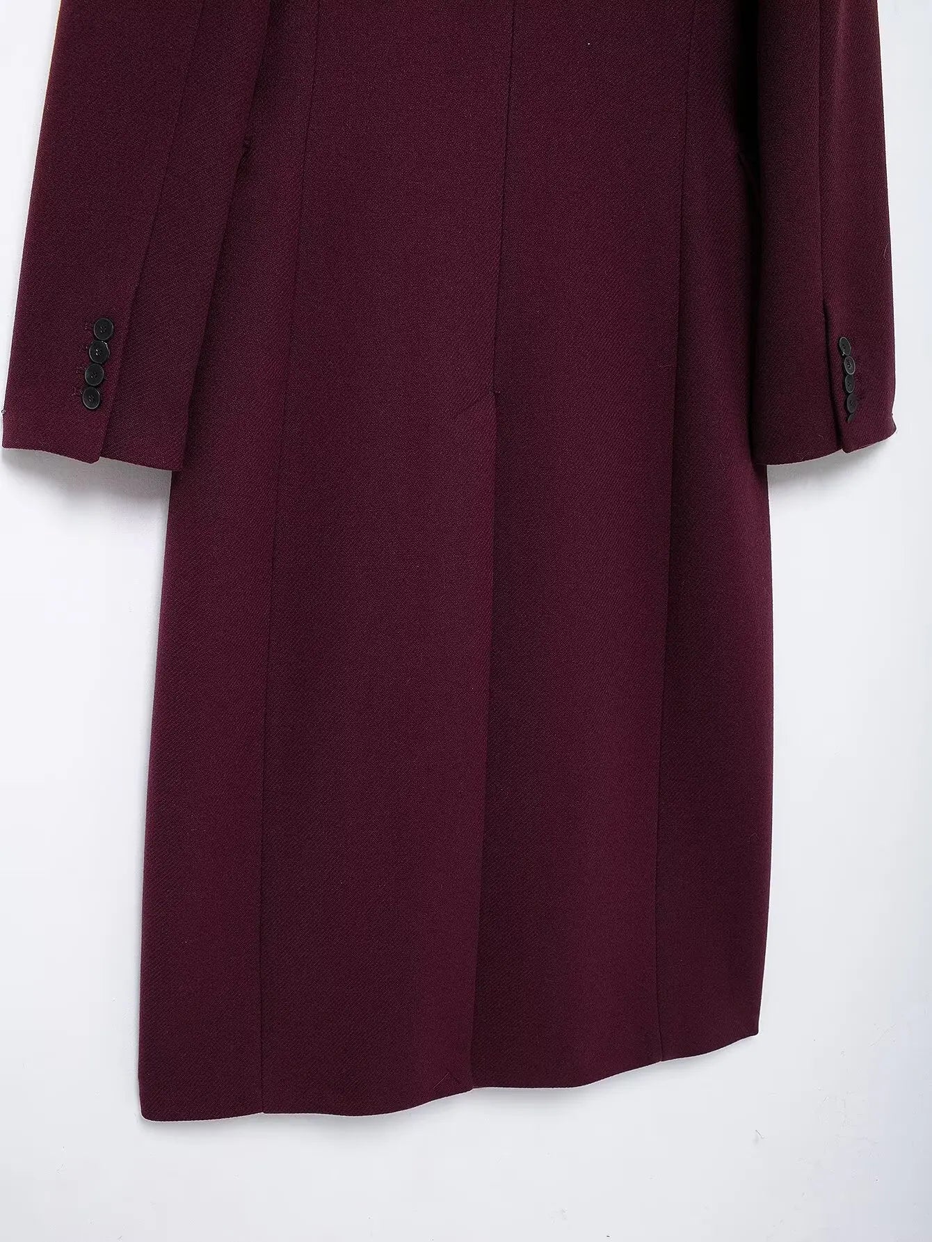Women's Burgundy Woolen Coat