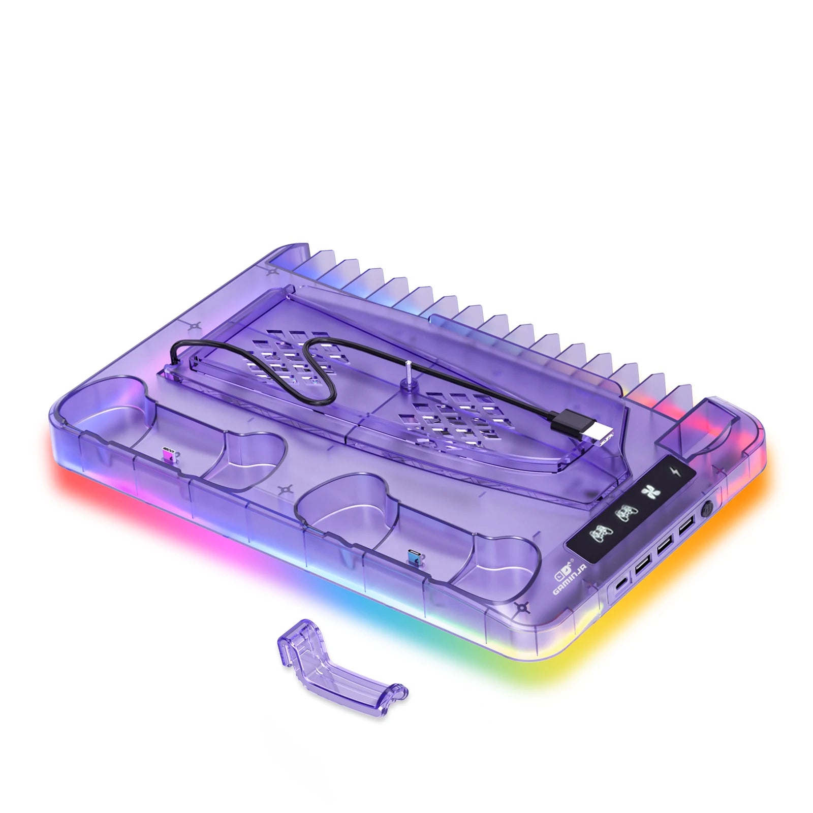 P58 RGB Cooling Stand Slim Console & Gamepad Charging Dock