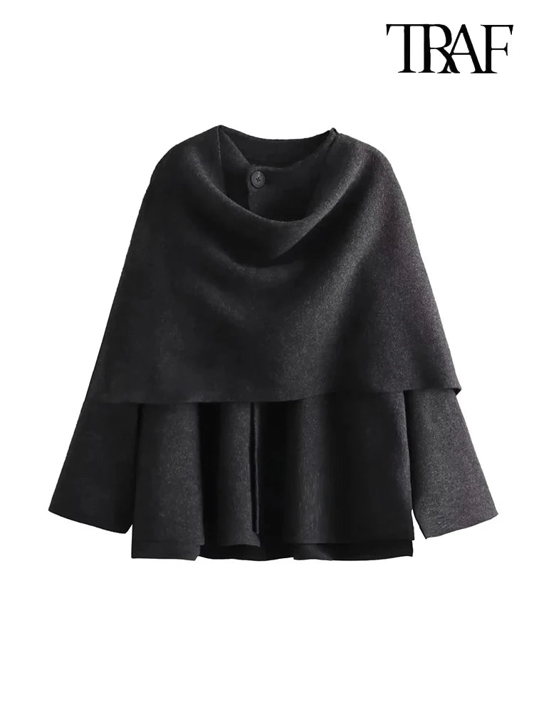 Women's Fashion Fall Winter Chic Scarf Jacket