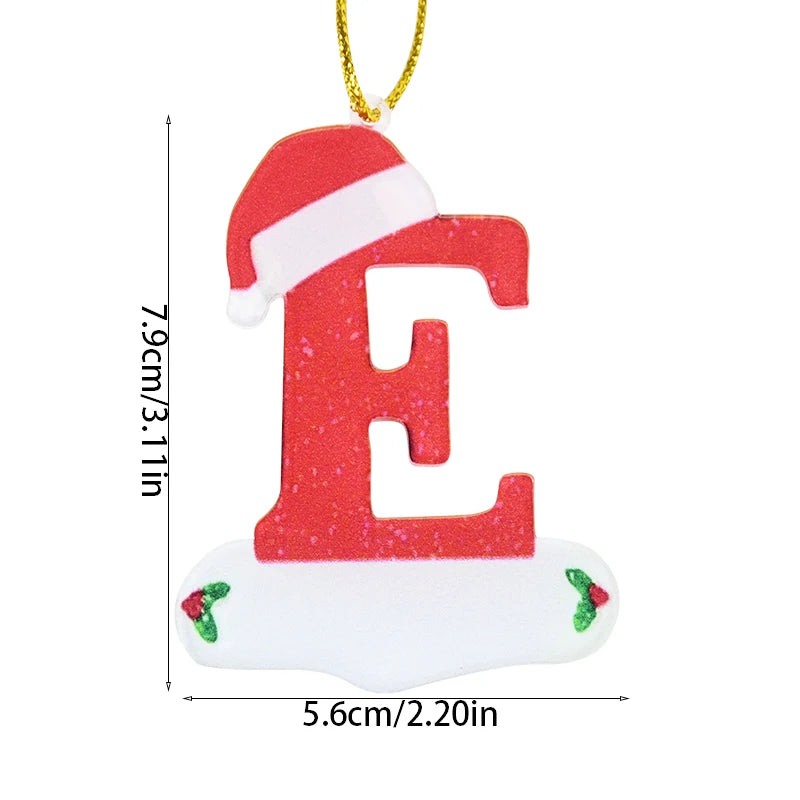 Christmas Acrylic Letter Pendant