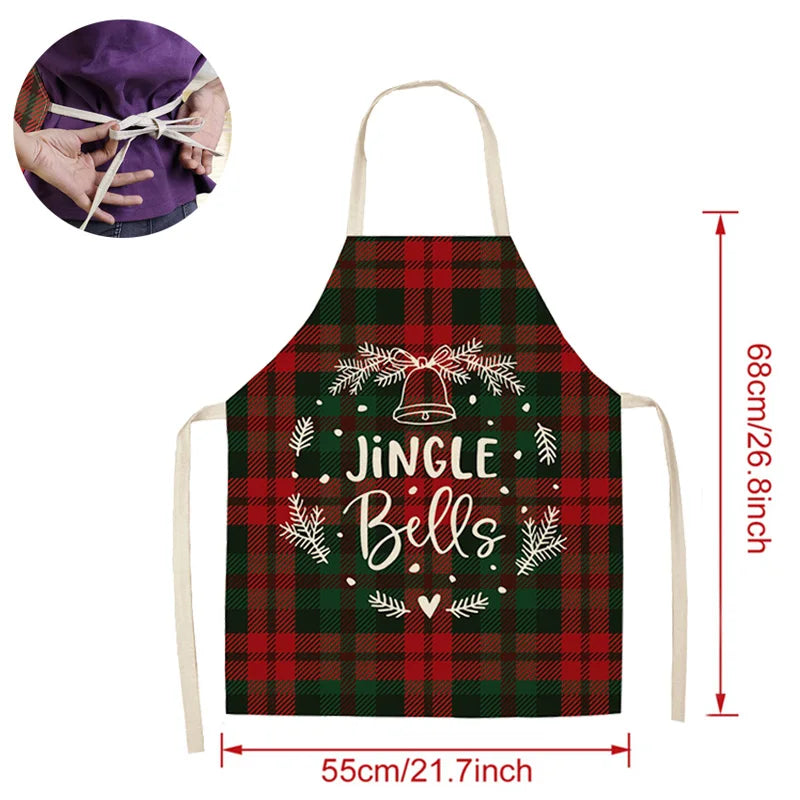 Linen Merry Christmas Apron