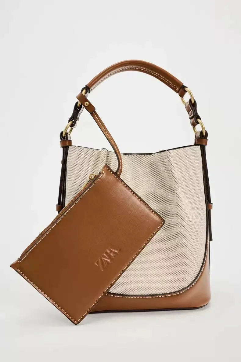 Portable Crossbody Bucket Bag