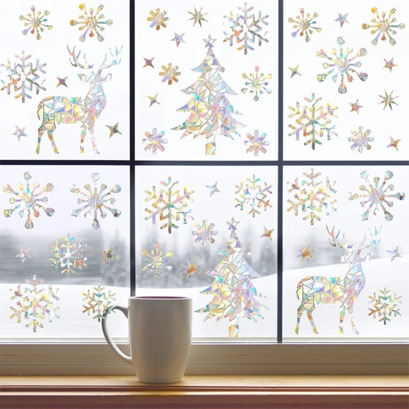 Suncatcher Christmas Snowflake Window Stickers