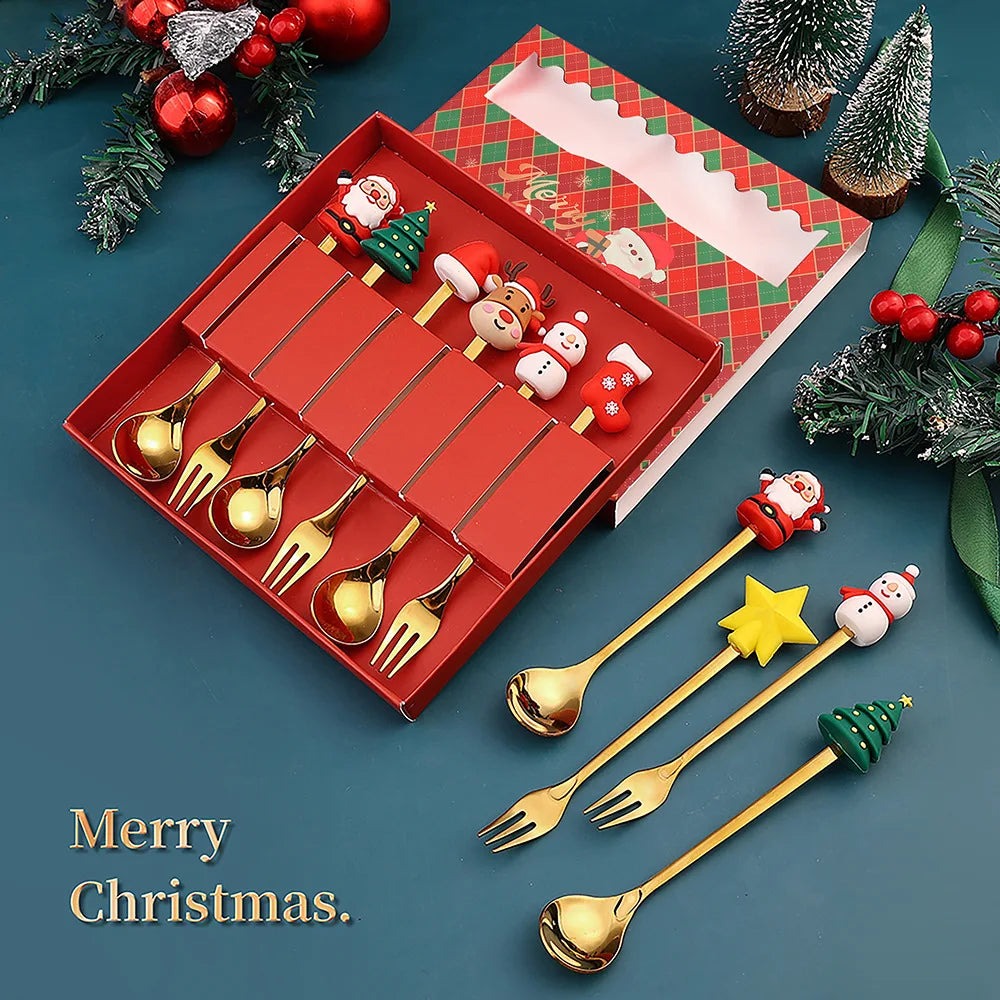 Christmas Stainless Steel Cutlery Set