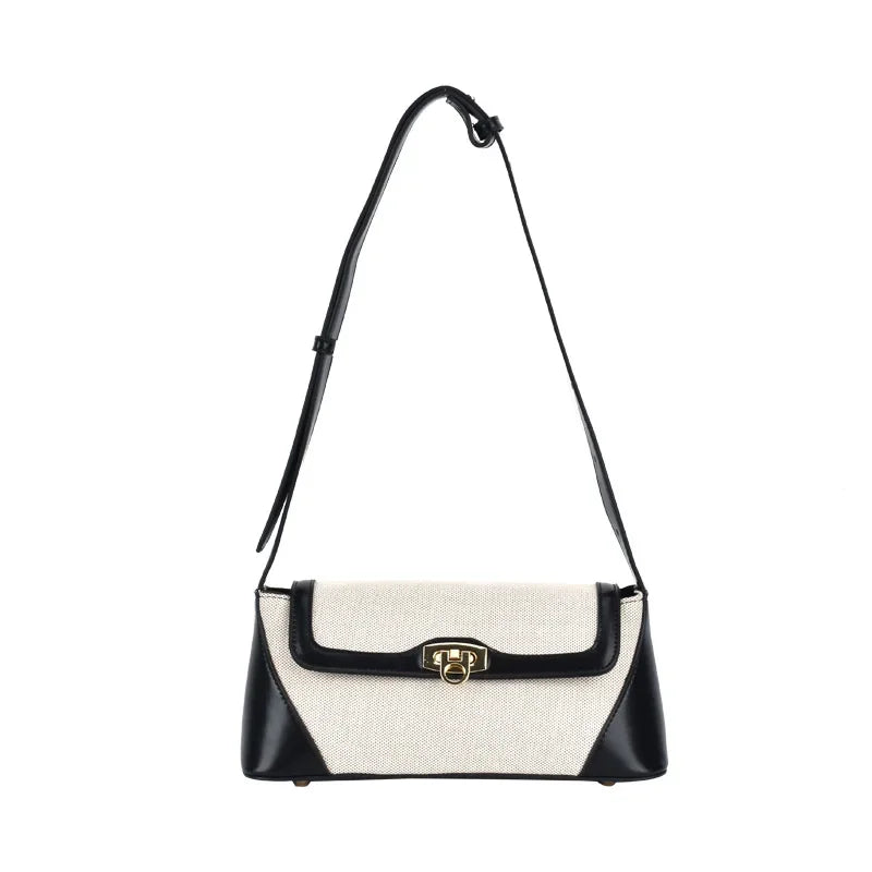 Nichedesign Color Block French Bread Shoulder Bag