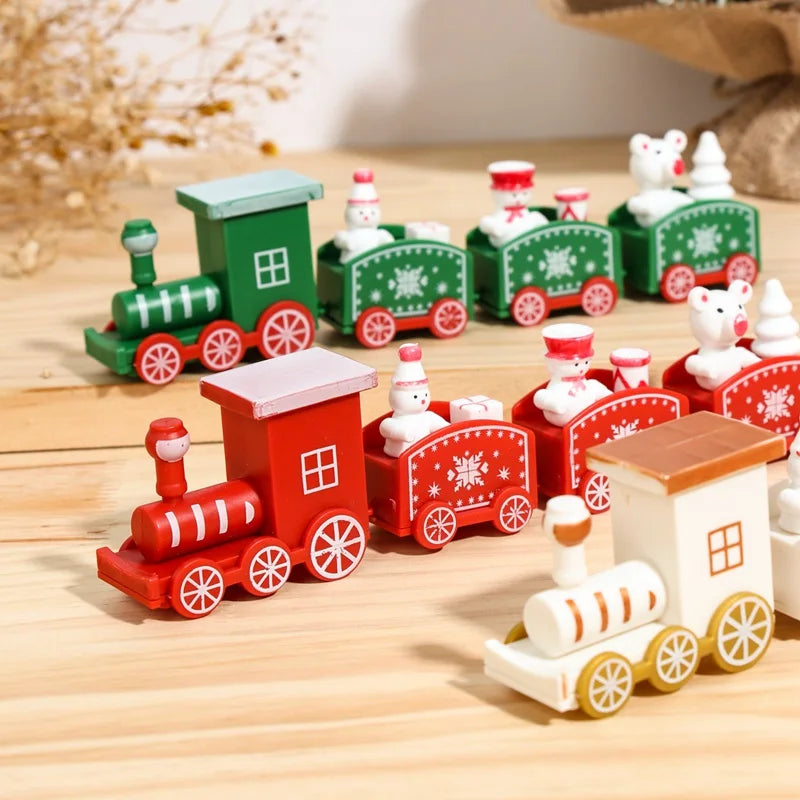 Wooden Christmas Train Ornament