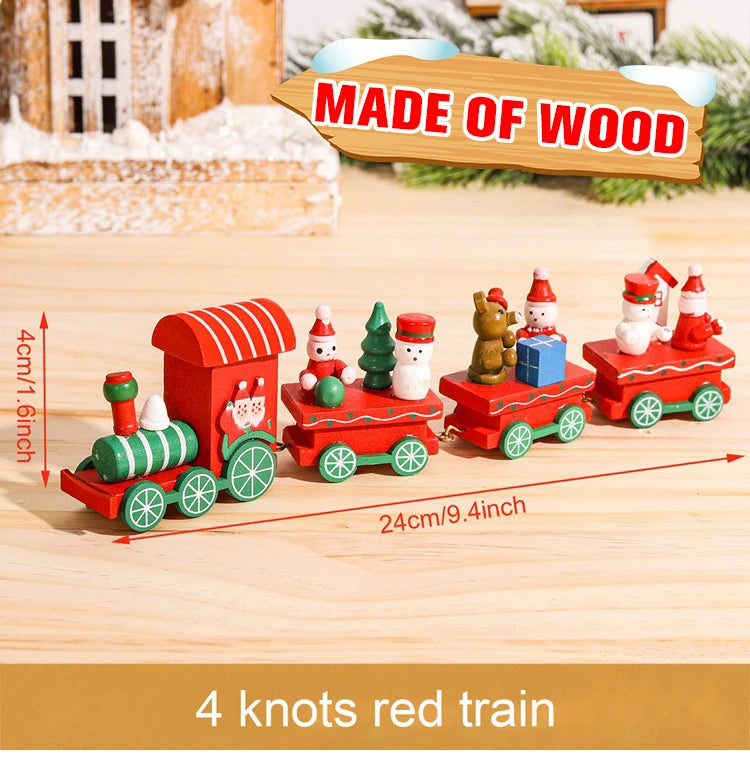 Wooden Christmas Train Ornament