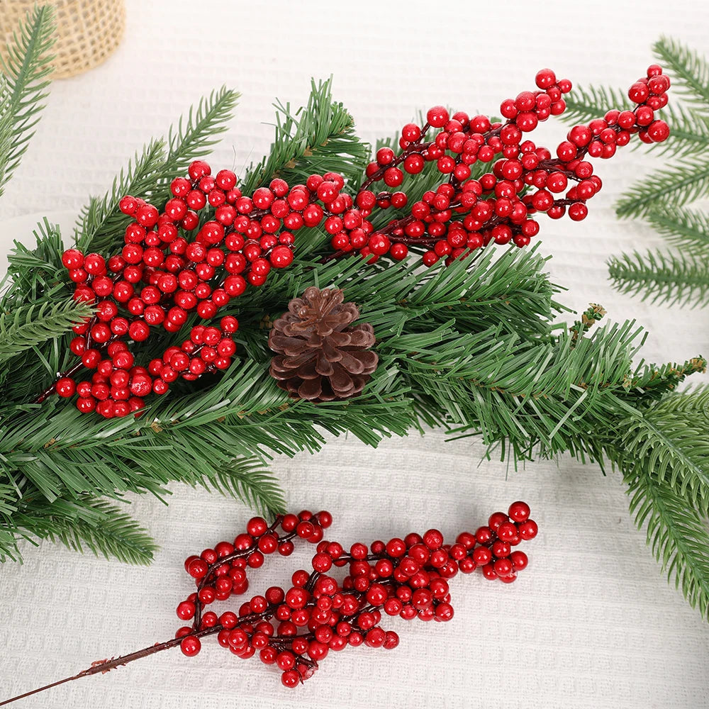 Artificial Red Berry Flowers Bouquet