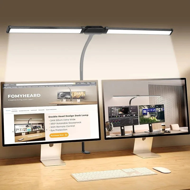 Single & Double Head Monitor  LED Clip Desk Lamp