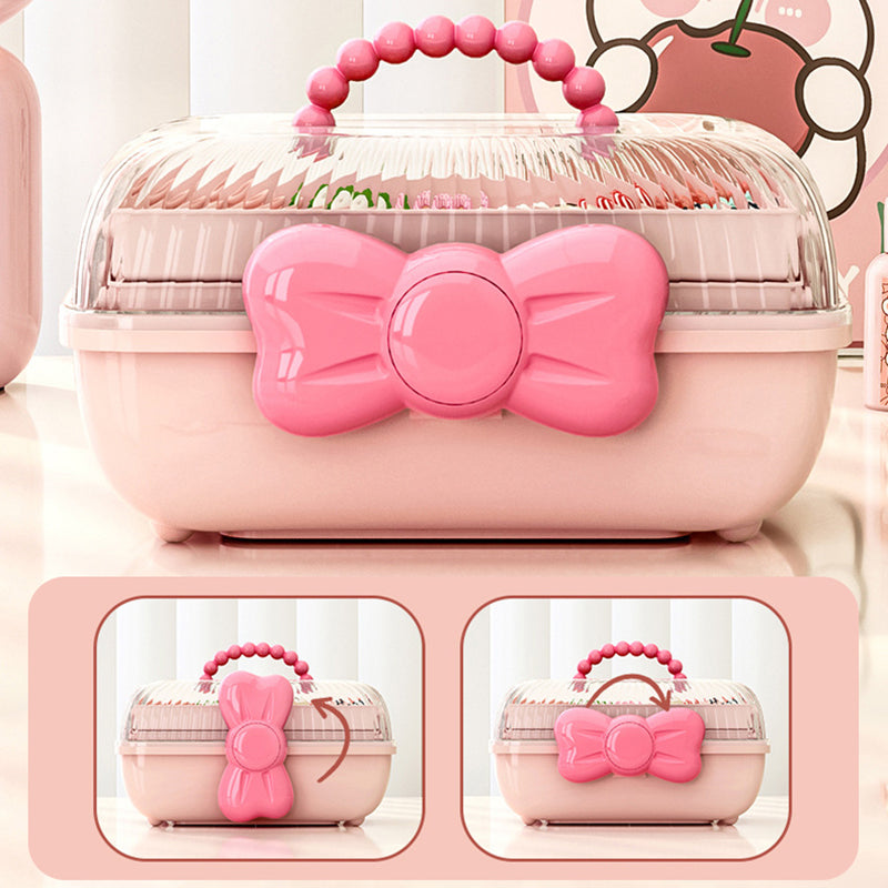 Multi-Layer Hairpin Organizer Cute Kids Jewelry Case & Headband Storage Box