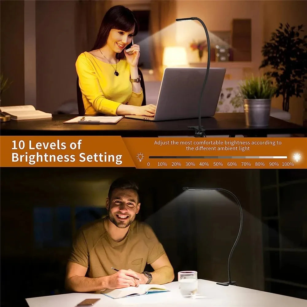 Single & Double Head Monitor  LED Clip Desk Lamp
