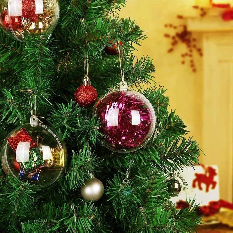 DIY Hollow Christmas Baubles - Transparent Fillable Ornaments