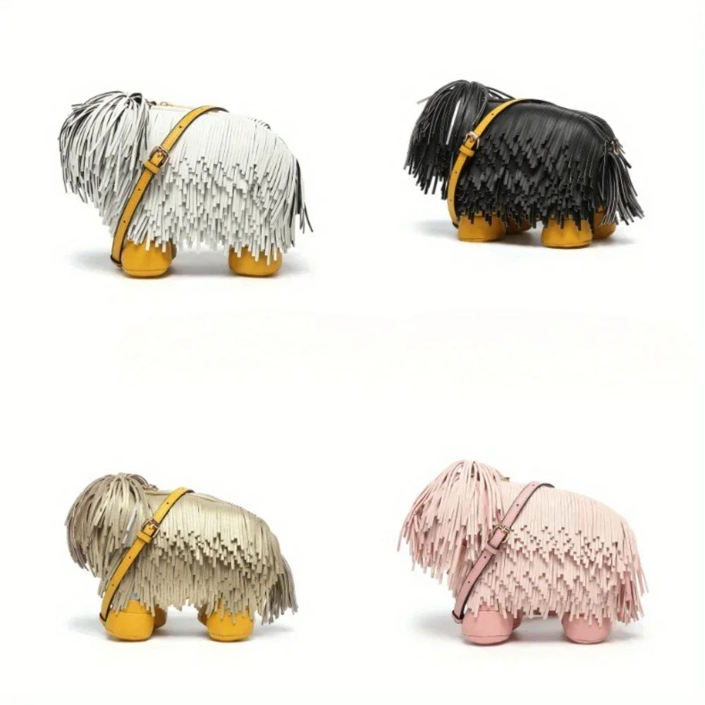 Luxury PU Leather Dog-Shaped Crossbody Wallet