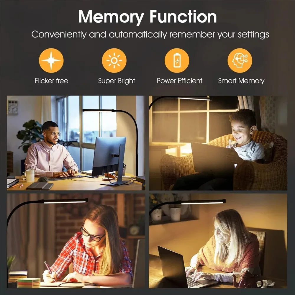 Single & Double Head Monitor  LED Clip Desk Lamp