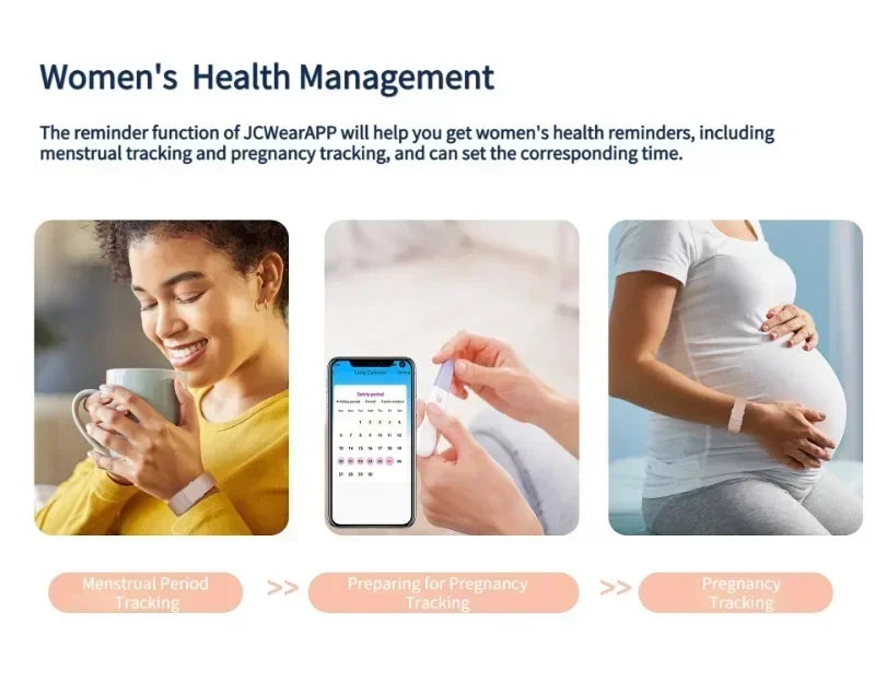 Smart Fitness Tracker Bracelet Heart Rate Blood Pressure & Pedometer