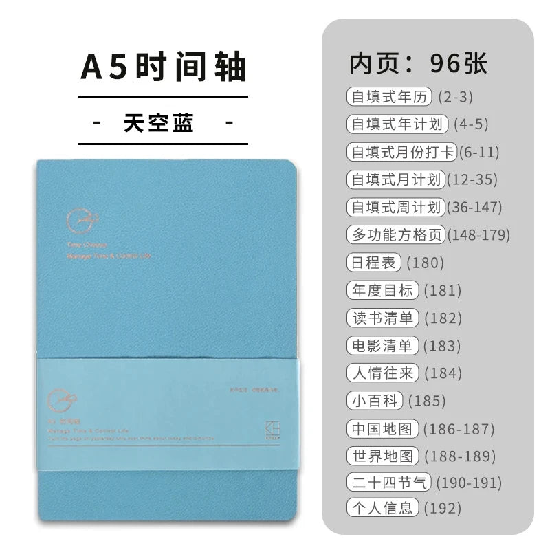 A5 Undated Planner Weekly Calendar Notebook