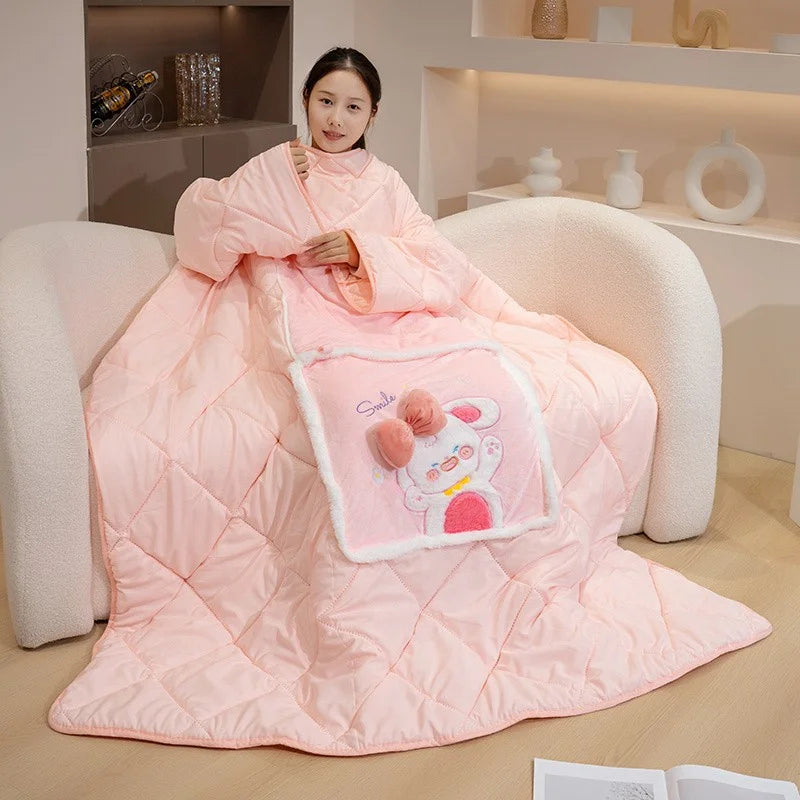 Wearable Fleece Blanket Hoodie