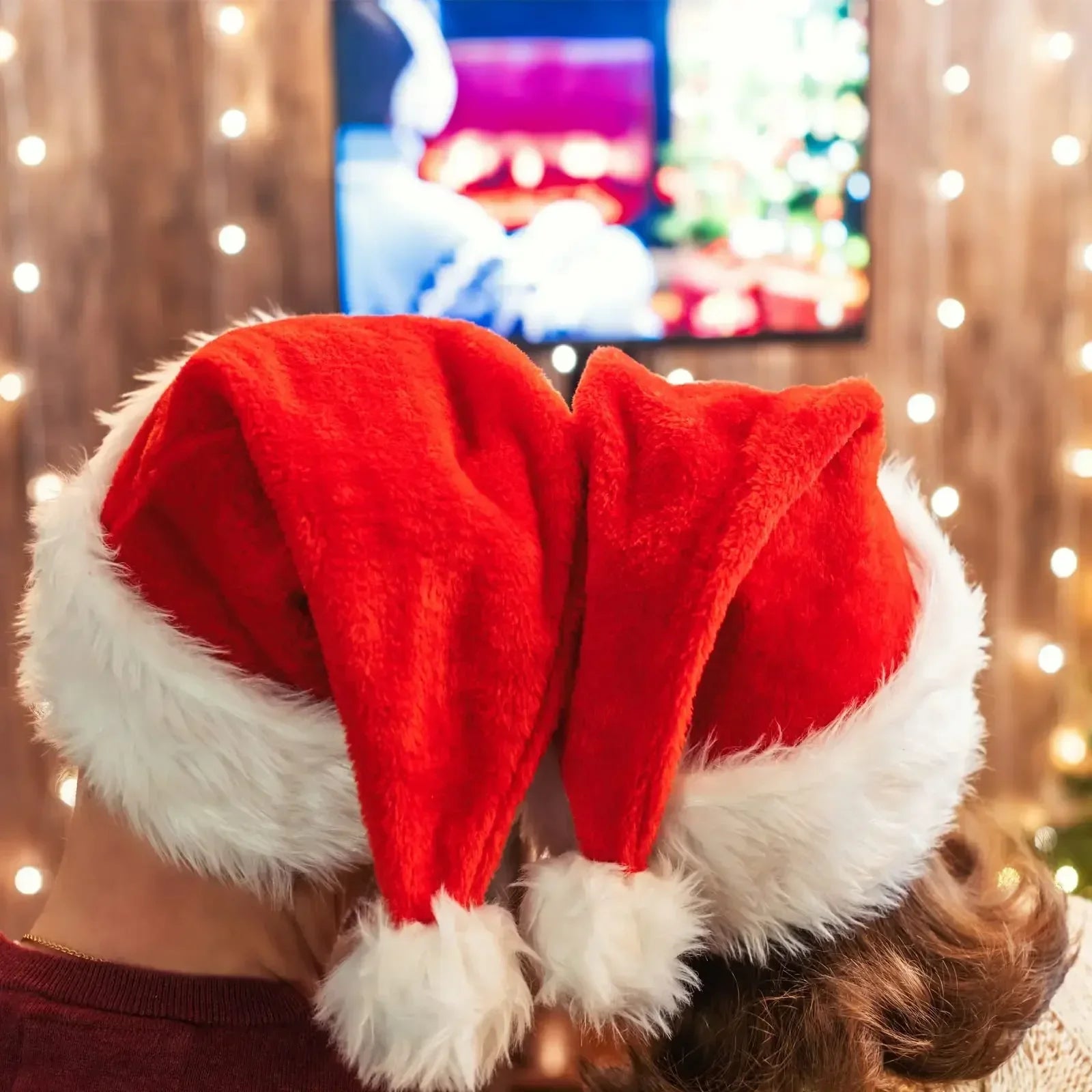 Plush Christmas Santa Hat for Adults & Kids