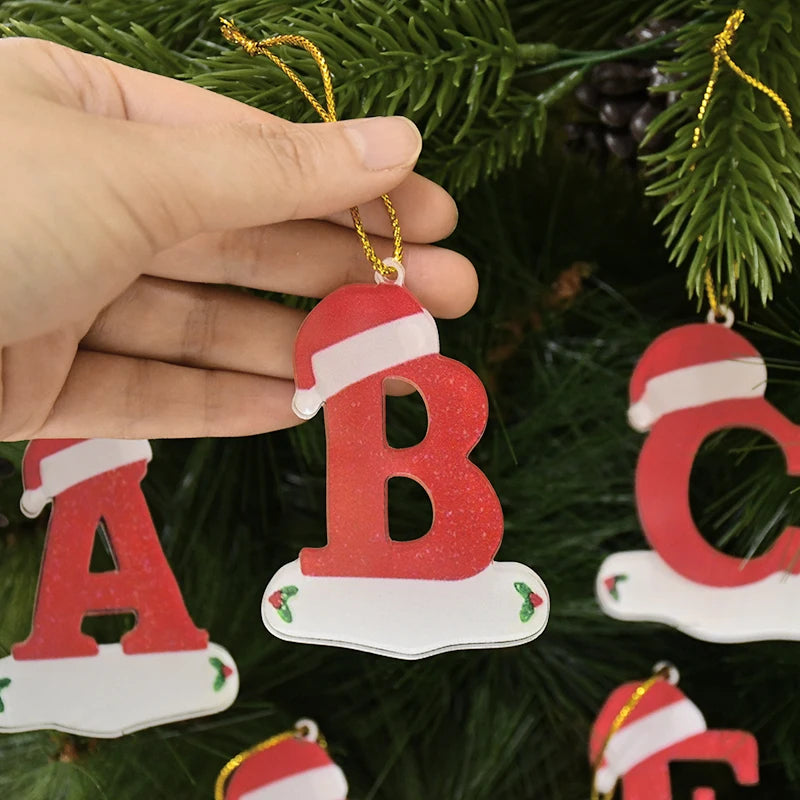 Christmas Acrylic Letter Pendant