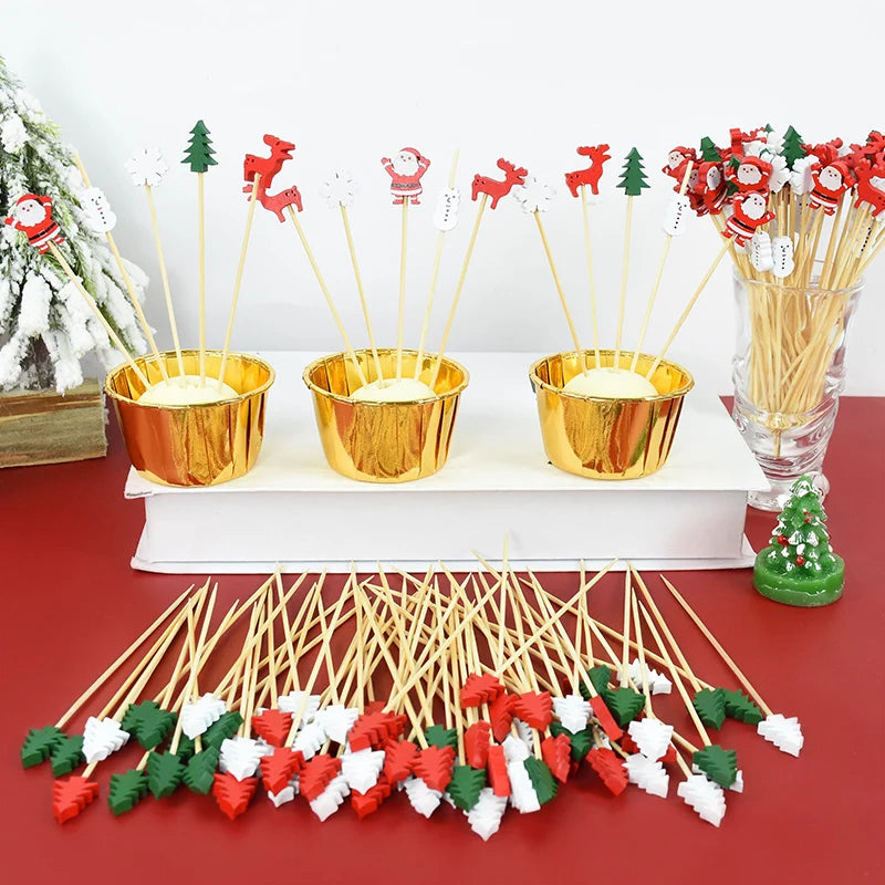 Christmas Fruit Skewer Toothpicks