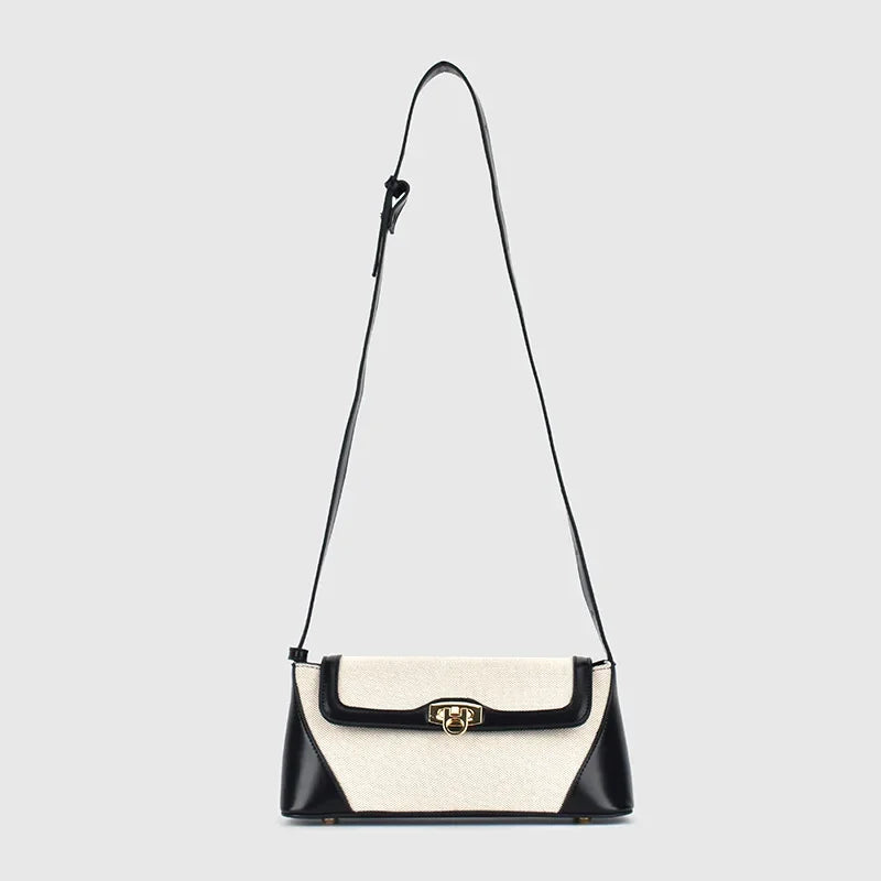 Nichedesign Color Block French Bread Shoulder Bag