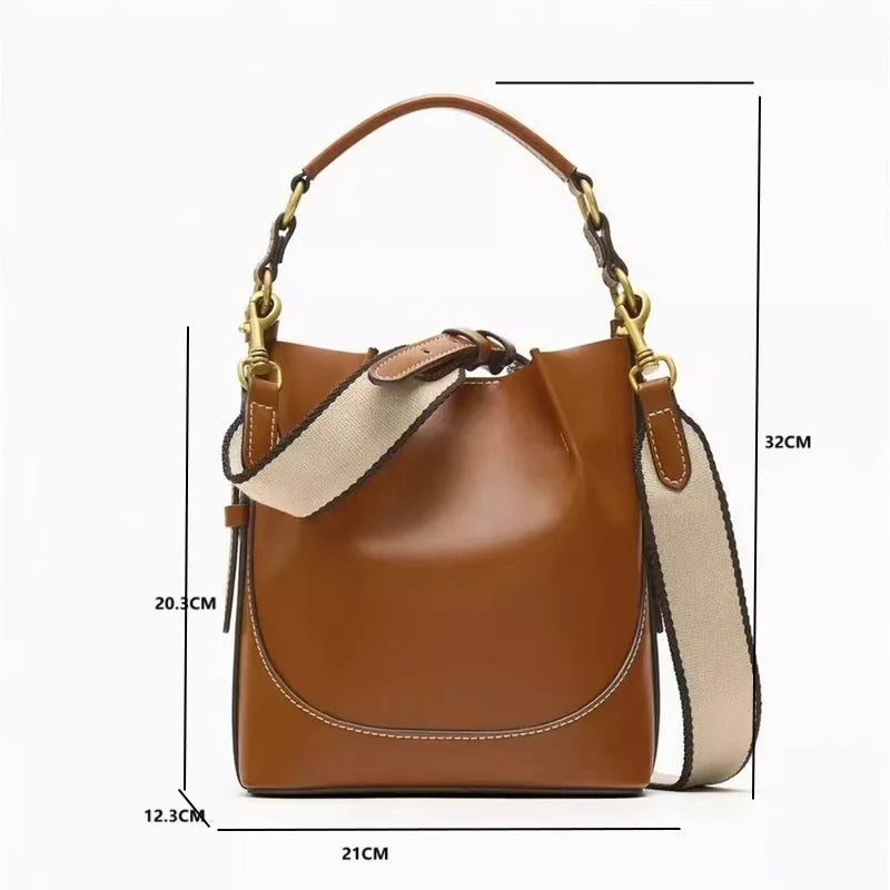 Portable Crossbody Bucket Bag