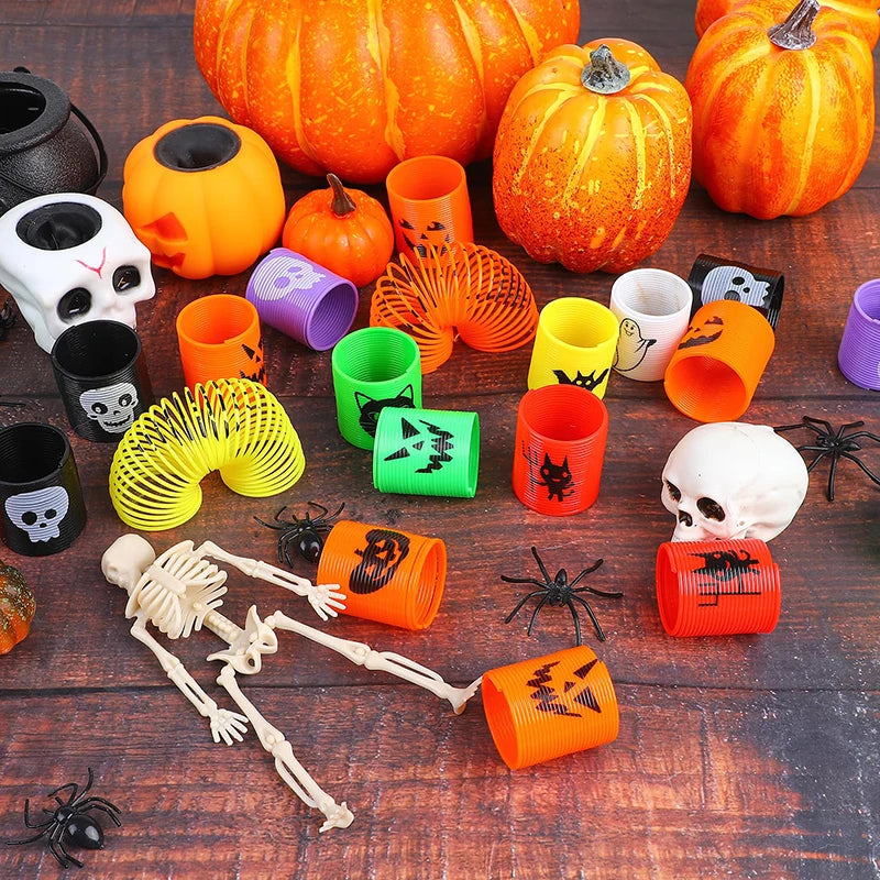 12pcs/bag Halloween Magic Springs Coil Toys Halloween Party Favors Child Trick or Treat Gifts Kids Goodie Bag Filler 2023