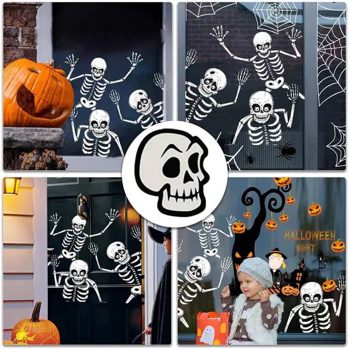 Skeleton and Ghost Window decals for Halloween