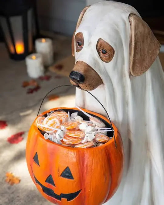 🎃🔥Halloween Decoration Ghost Dog & Cat Candy Bowl