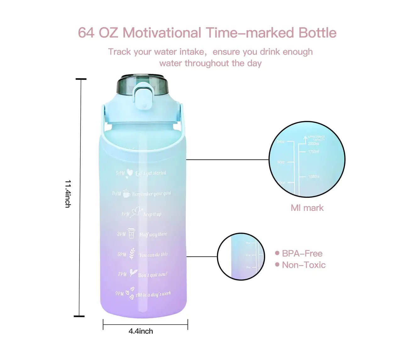 2L Sports Water Bottle Large Capacity Straw Time Motivational Bottle - Ozgoods2L Sports Water Bottle Large Capacity Straw Time Motivational BottleOzgoodsOzgoodse943f2a1 - 4143 - 46a0 - a695 - 7c50e0a6ee423130494394112L Sports Water Bottle Large Capacity Straw Time Motivational Bottle