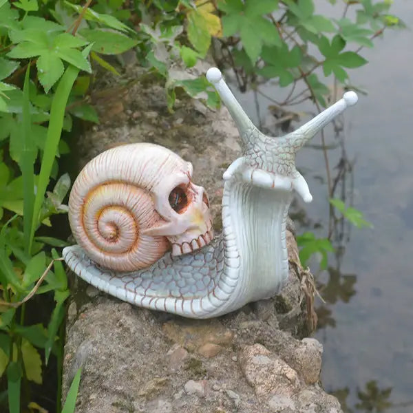 🎃Halloween Hot Sale 49% OFF 🎃 Handmade Halloween Snail Skull Sculpture Gothic Decoration